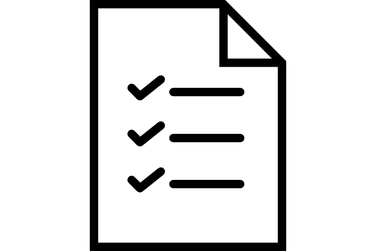 list with checkmarks next to each item